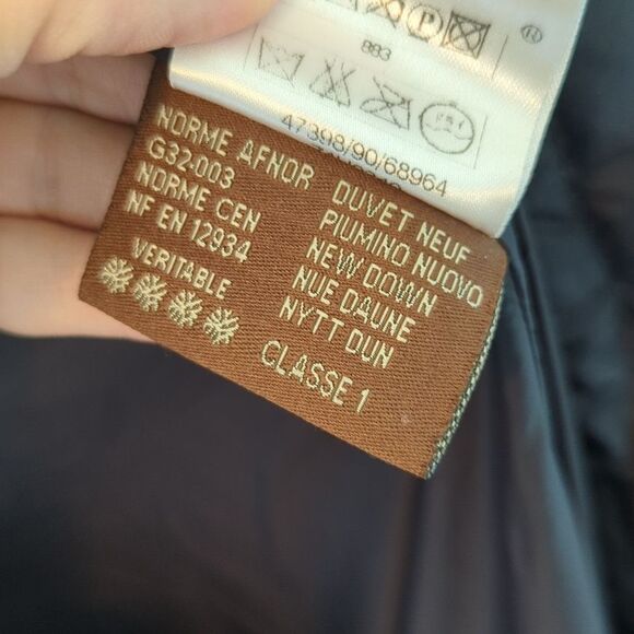 Moncler Vintage Black Down Fur Long Winter Coat S‎ - Picture 12 of 13